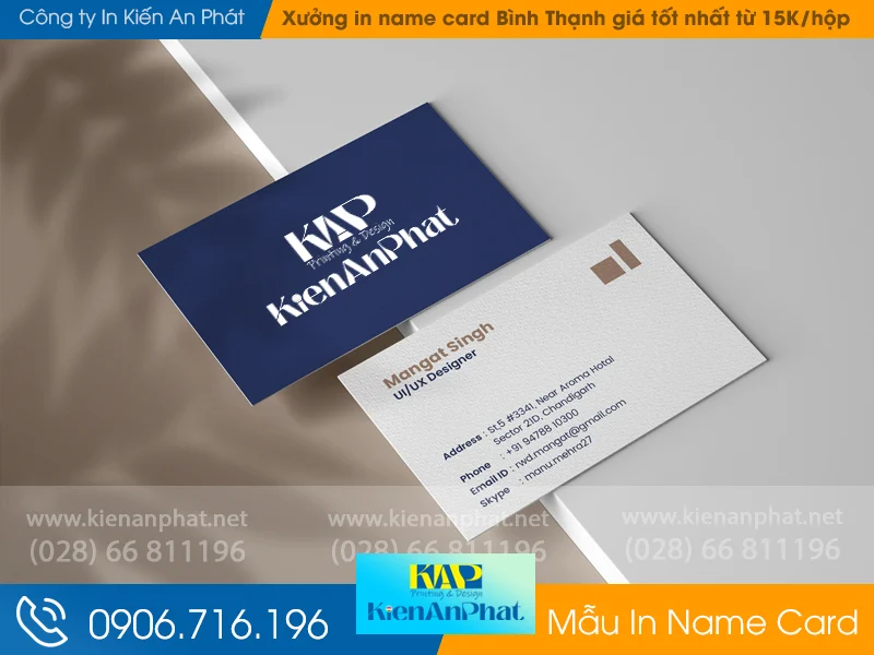 Địa chỉ in name card Kiến An Phát tại Bình Thạnh giá rẻ, uy tín - In Name Card Bình Thạnh