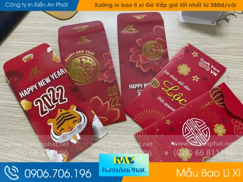 Xưởng in bao lì xì Gò Vấp giá tốt nhất từ 380đ/cái