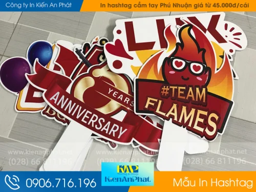 Xưởng in hashtag cầm tay Phú Nhuận giá từ 45.000đ/cái
