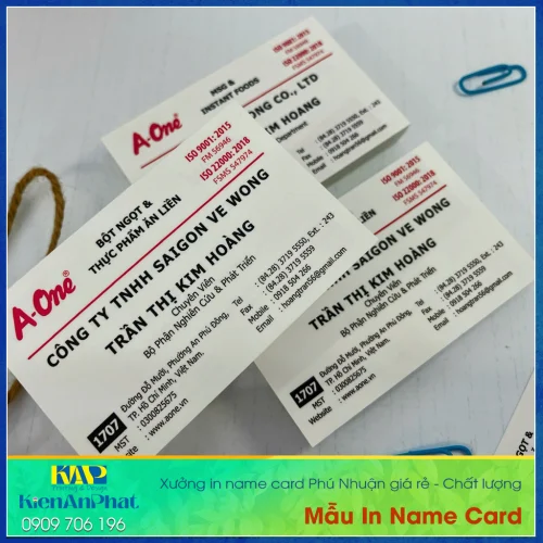 Xưởng in name card Quận Phú Nhuận uy tín